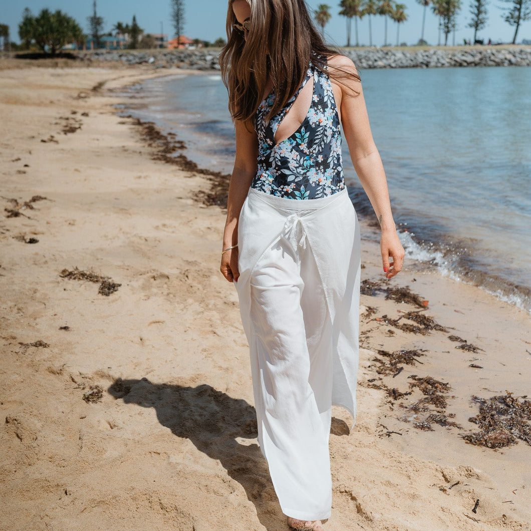 Women's White Beach Pants