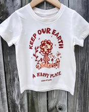 Load image into Gallery viewer, T-shirt Keep Our Earth a Happy Place Whisper White - Tales Of Indie
